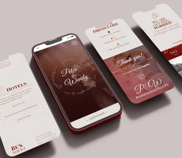 Mockup ruby harmony - Digital wedding invitation