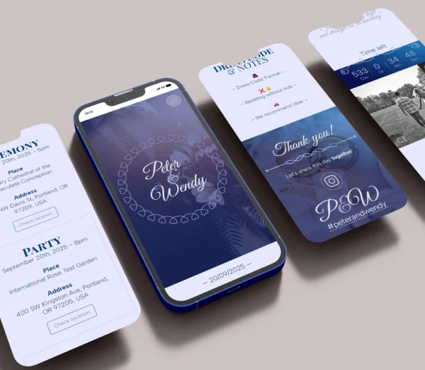 Mockup sapphire harmony - Digital wedding invitation